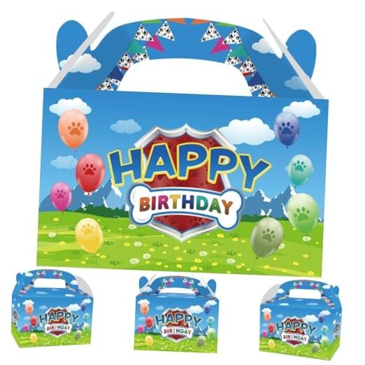 12Pcs Cartoon Puppy Birthday Decorations, Cartoon 1 Count (Pack of 12) Blue