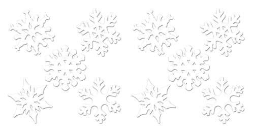 Beistle Mini Snowflake Christmas Cutouts-10 Pcs, 5″, White