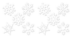 Beistle Mini Snowflake Christmas Cutouts-10 Pcs, 5″, White