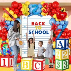 Back To School Decorations, Back To School Balloon Arch Kit with Notebook Pap…