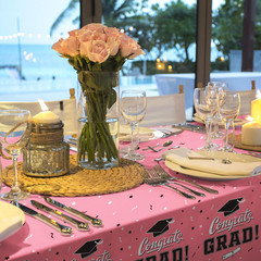 Graduation Tablecloths Graduation Party 2025 Table Decorations Waterproof Plasti