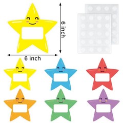 36 PCS Colorful Star Cutouts Student Bulletin Board Decorations Name Tags