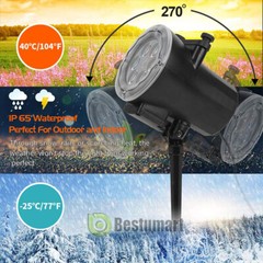 Christmas Snowflake Projector Laser Light LED Moving Xmas Party Yard Decor Lamp