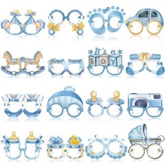 32 Pcs Boy Baby Shower Party Decorations It’s A Boy Baby Shower Themed Paper …