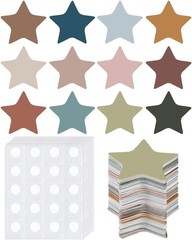 600 PCS 2 inch Star Cutouts Morandi Color Paper for Bulletin Board Decor