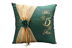 5PC Emerald Green Quinceanera Mis 15 Set Kneeling Pillow Guest Book Album Bible