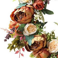 Peony Berry Wreath for Front For Door Summer Spring Autumn Decorative Piece