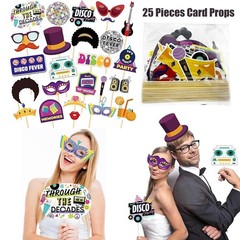50 Pcs Rock Star Photo Booth Props Set – Sunglasses, Hats, Wigs & Inflatable Fun