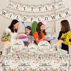 170Pcs Wildflower Baby Shower Decorations for Girls, a Little Wildflower Is on t