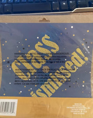 Two Pack Paper Grad Cap Decorations Black with Gold Glitter Wording