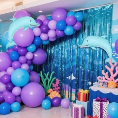 Large Dolphin Balloons 46 Inch Ocean Animals Mylar Balloon Ocean Themed Party…