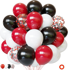 White and Gold Confetti Latex Balloons, 50 Pack 12 Inch Gold and White Party Bal