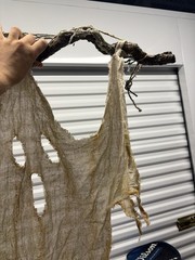 Rustic Hanging Happy Halloween Gauze Decoration Branch Prop Creepy Decor