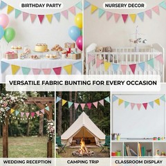 32.8ft Colorful Triangle Bunting Banner – 36Pcs Colorful Pennant Banner Flags…
