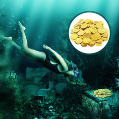 200 Pcs Pirate Gold Coins Plastic Treasure Fake Gold Coins Decorations for Favor