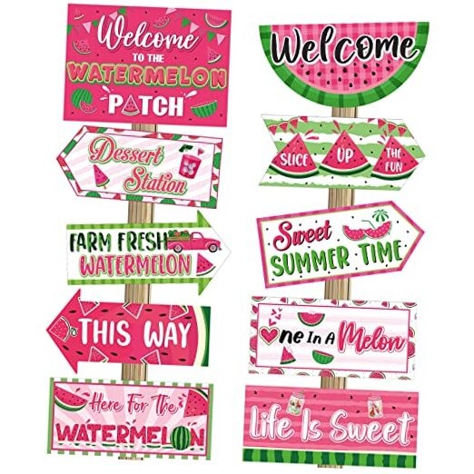 20 Pcs Watermelon Party Decorations Summer Watermelon Birthday Party Supplies