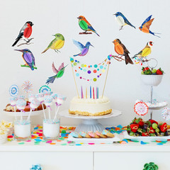 10 Pcs Bird Party Decorations Tropical Bird Honeycomb Paper Cutouts Jungle Rainf