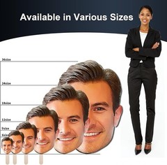 Custom Face Stickers | Handheld Faces, 6″–36″ | Party Fun & Graduation Décor