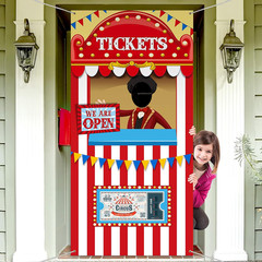 Carnival Circus Theme Party Decorations, Halloween Carnival Photo Door Banner Ti