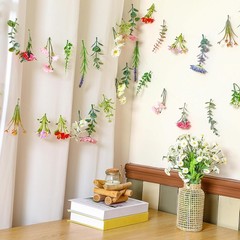 2 Pcs 6.6 ft Artificial Flower Garland Spring Wildflower Vines Backdrop Floral