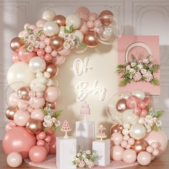 Dusty Pink Balloon Arch Kit 126 Pcs Blush Rose Gold Wedding Party Decor