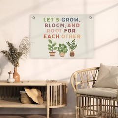 Boho Classroom Decor, Positive Affirmations Green Wall Decor Canvas Banner, G…