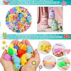 Under Sea Party Favors, 134 Pcs Ocean Birthday Party Supplies – Ocean Sea Ani…