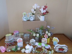 HUGE LOT WEDDING/BABY SHOWER DECORATIONS- MARKET FLORAL SPRING- HOBBY LOBBY