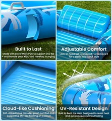 Inflatable Tanning Pool Lounger Float with Sprinkler, X-Large Pool Floats wit…