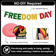 Juneteenth Decorations, NO-DIY Juneteenth Party Supplies Includes Banner Hanging