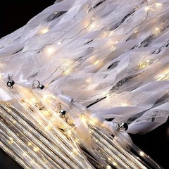 30 Pack LED Light Up Ribbon Wands Wedding Bell Party Favors
