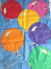 Yard Flag 40″ X 28″ Balloon Birthday Party Celebrate Multi Blue Background