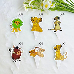Lion King Birthday Party Cupcake Toppers Disney 24pcs Kids Party NEW, US SELLER