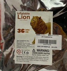 New Jet Creations Inflatable Lion Jungle Animal Safari Toy Party Decor 36”