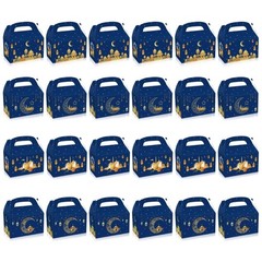 24pcs Eid Mubarak Gift Box with Handle Multifunction Storage Accessory