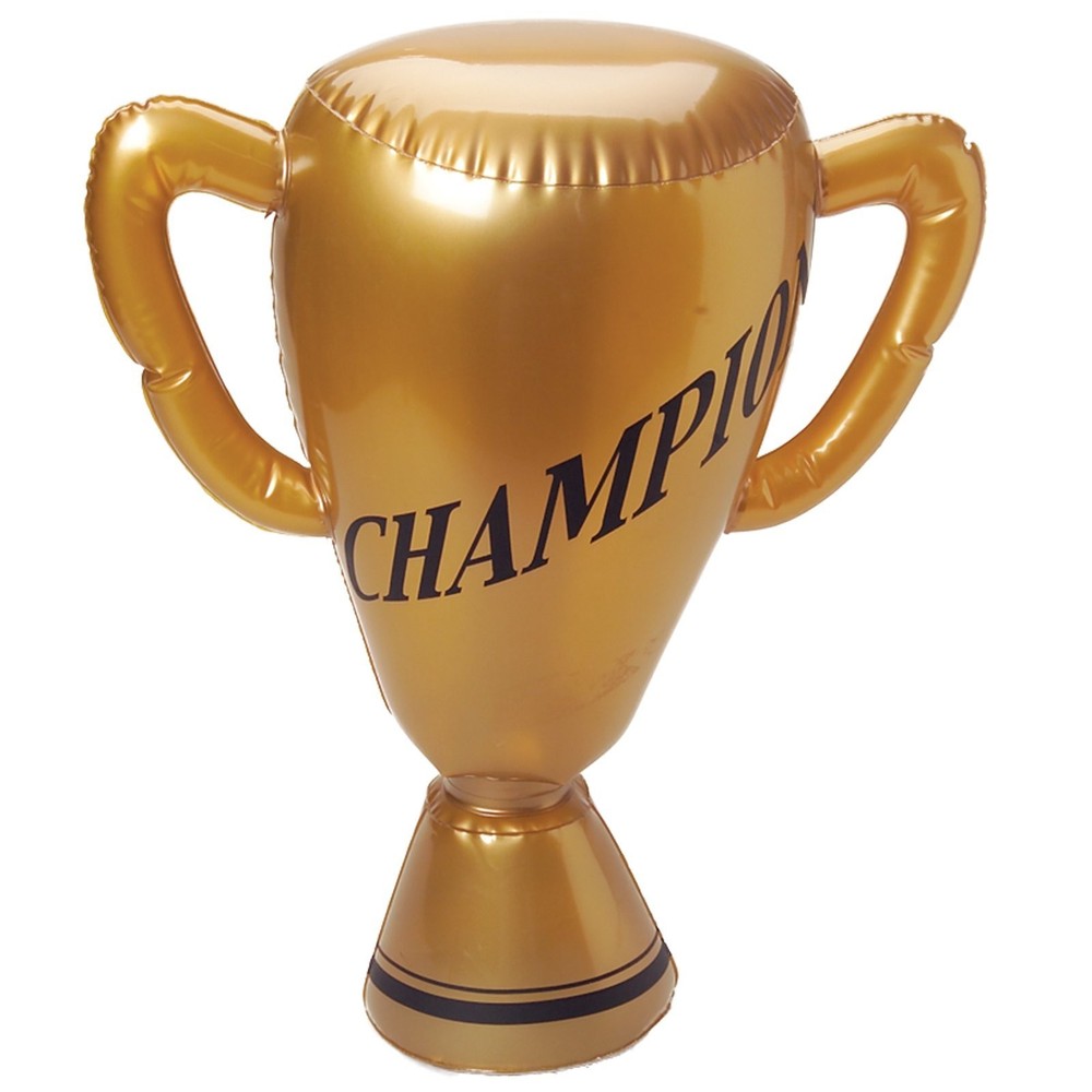 USToy Inflatable Trophy Toy 16 Inches, Gold, 1-Pack