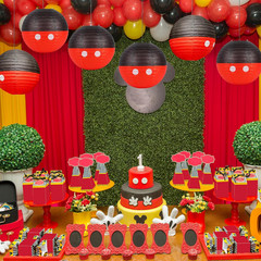 6PCS Mouse Themed Party Decorations 11 3/4” Paper Lanterns Hanging Design – Idea