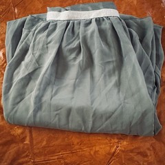 Dusty Blue Polyester Table Skirt for Rectangle Tables 76”H X 6’L