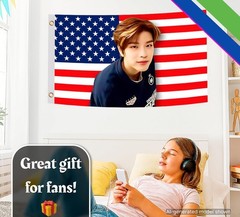 3×5 Ft Sungmin American Polyester Flag with Two Brass Grommets – Tapestry Ban…