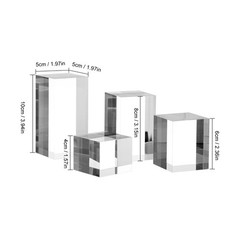 Clear Polished Acrylic Cube Cylinder Round Photo Props, Transparent Solid Acr…