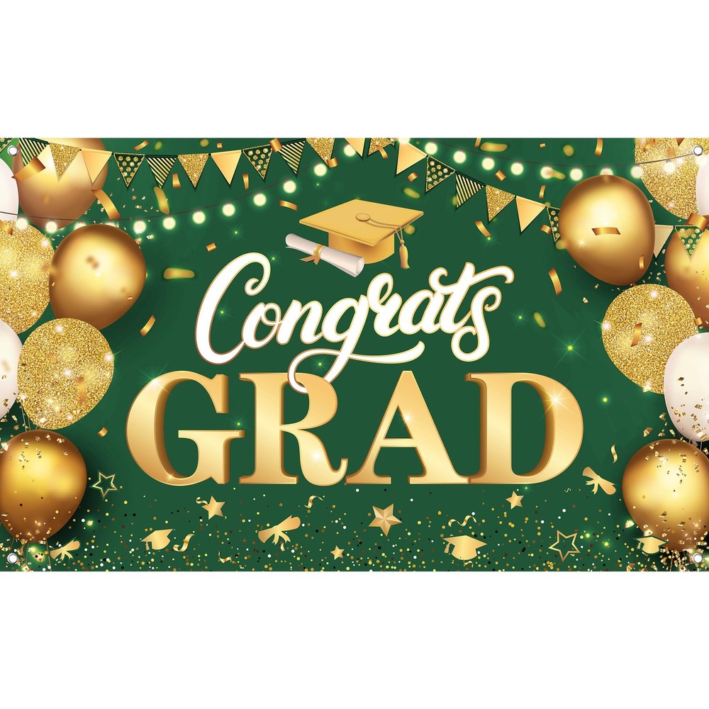 XtraLarge Congrats Grad Banner – 72×44 Inch, Congratulations Banner | Grad Backd