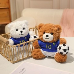 2026 Soccer Teddy Bear Plush Toy Stuffed Animal with Ball Fan Gift