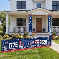 3 Pack 250th Anniversary Decoration 1776-2026 250 Years Anniversary Banners 4th