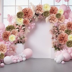 18 Pack Birthday Party Decorations Blush Pink Tissue Paper Pom Poms Flower