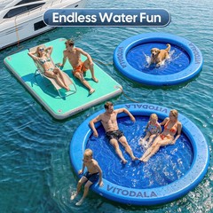 Water Hammock Heavy Duty, Large Pool Float Lake Floats for Adult, Round Infla…