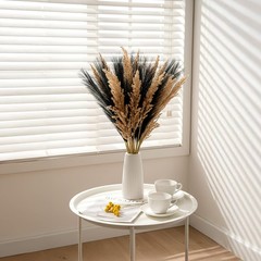 Ptwola 30pcs Black Pampas Grass Decor 17.7 17.72 x 2.36 x 0.12 inches,
