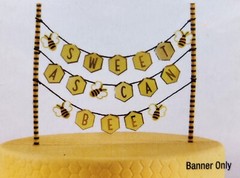 «SWEET AS CAN BEE» Cake Banner 7.625″ Tall For Gender Reveal Party or Spring NEW