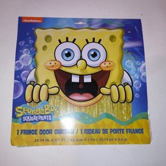 Spongebob Nickelodeon Fringe Door Curtain Party Decorations 25.74in x 5.6ft New