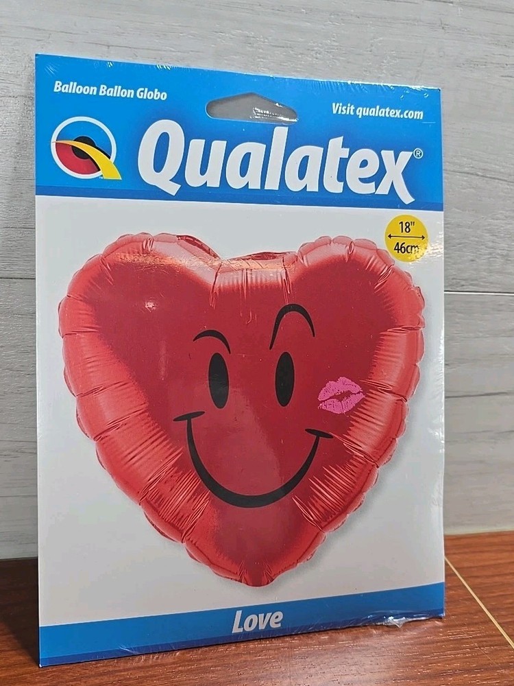18″in Heart Shaped Smiley Balloon Valentines’s Day Mylar Foil Party Decorations