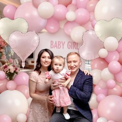 126PCS Pink White Balloon Arch Kit, Different Sizes 18 10 5 Inch Pink White S…